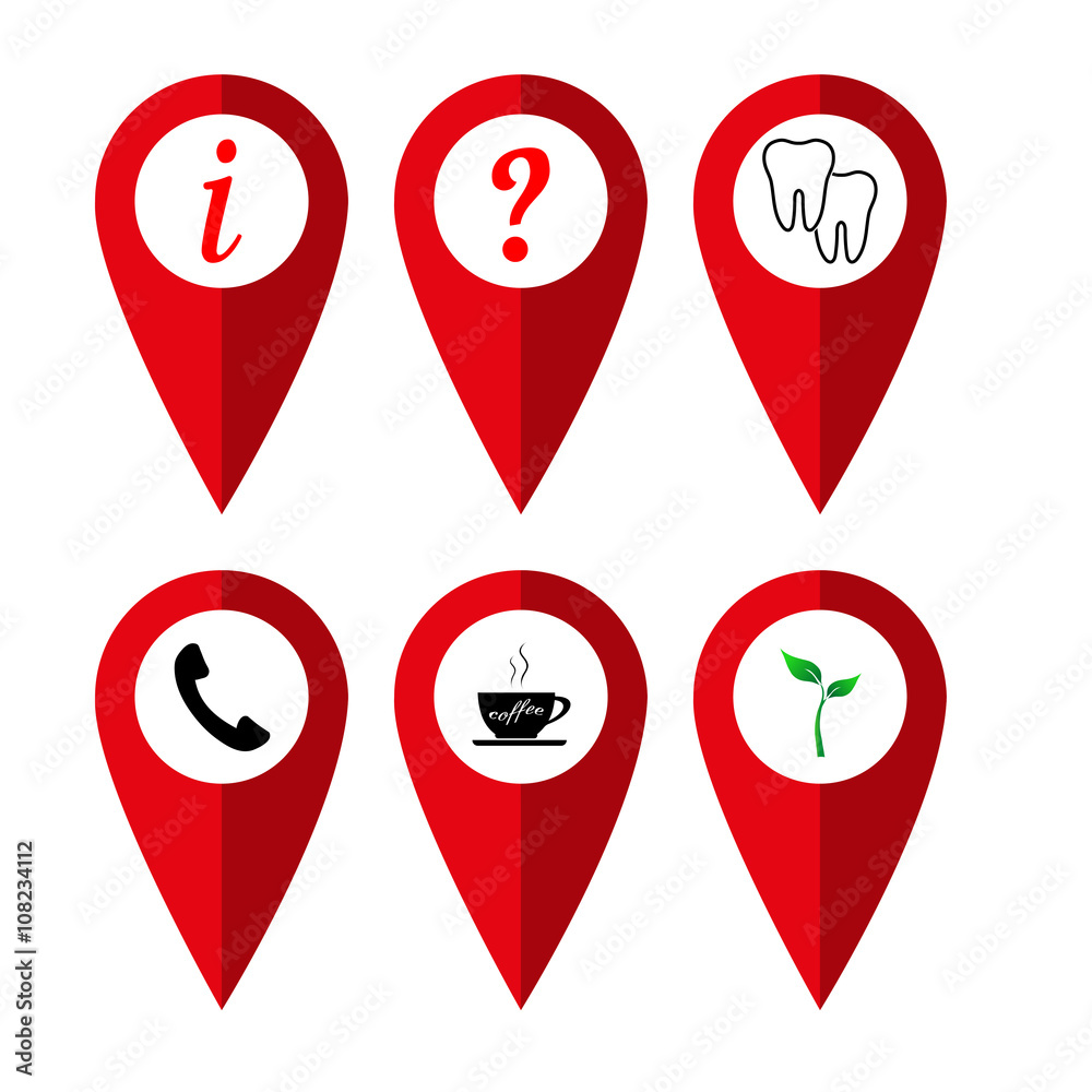 Set Information pointers, vector illustration Set Information pointers, vector illustration