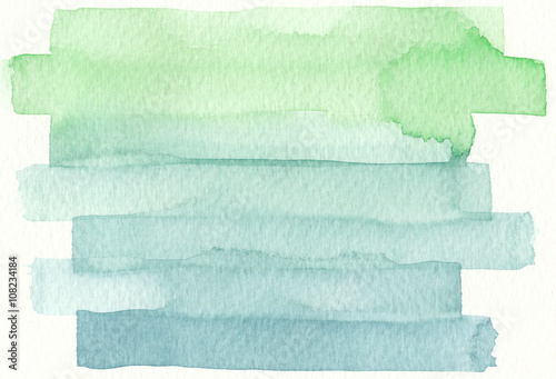 blue green shades watercolor brushstroke abstract background