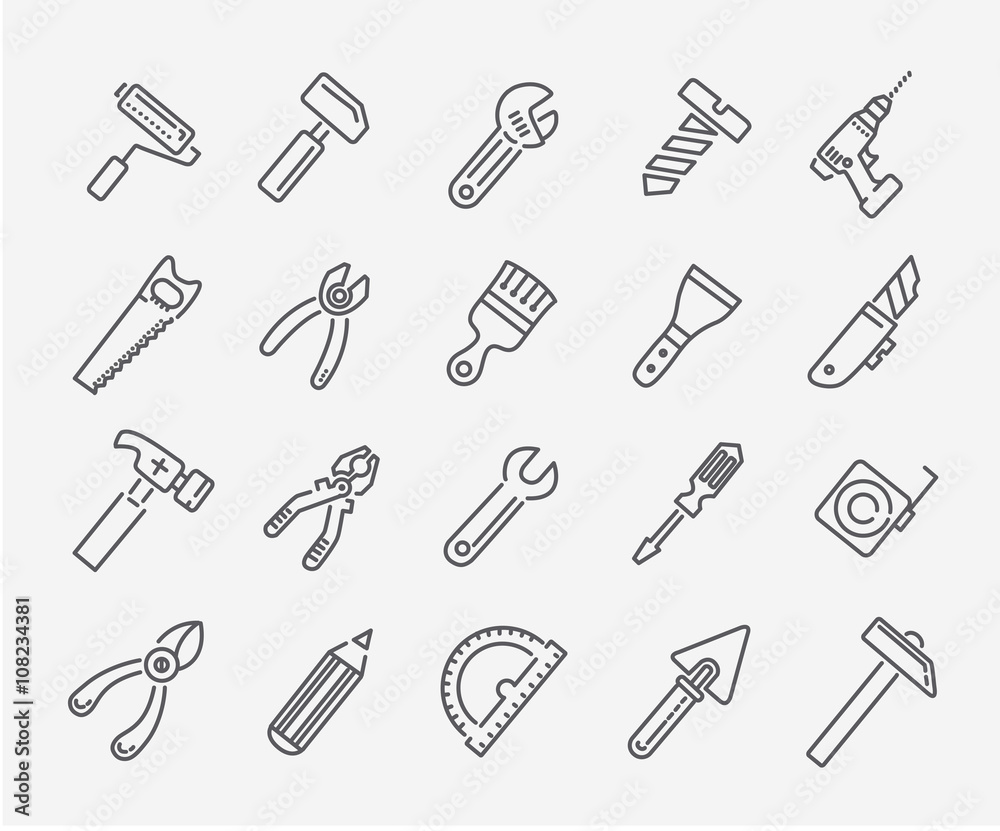 Construction tool icon collection - vector illustration Construction tool icon collection - vector illustration