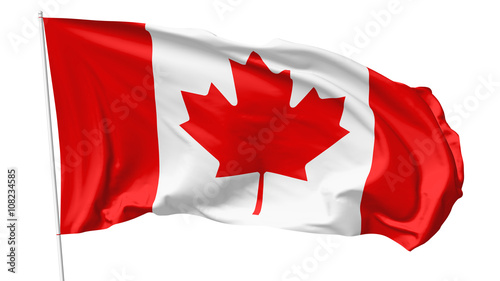 Flag of Canada on flagpole