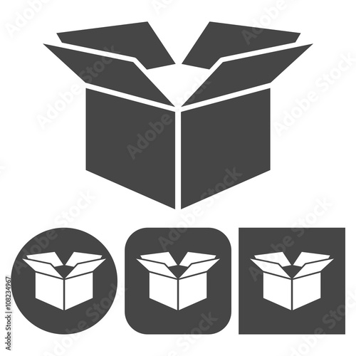 Open box icon - vector icons set
