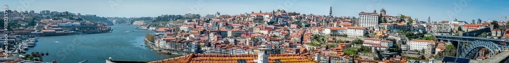 Panorama de la ville de Porto depuis Vila Nova de Gaia