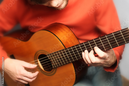 Acoustic guitar player spanish guitarist