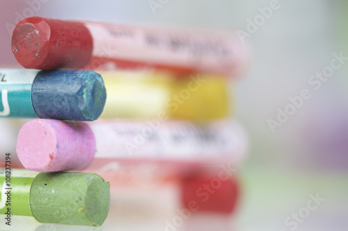 Set pastel art on a white background. Colors of rainbow. Fold one-on-one crown.