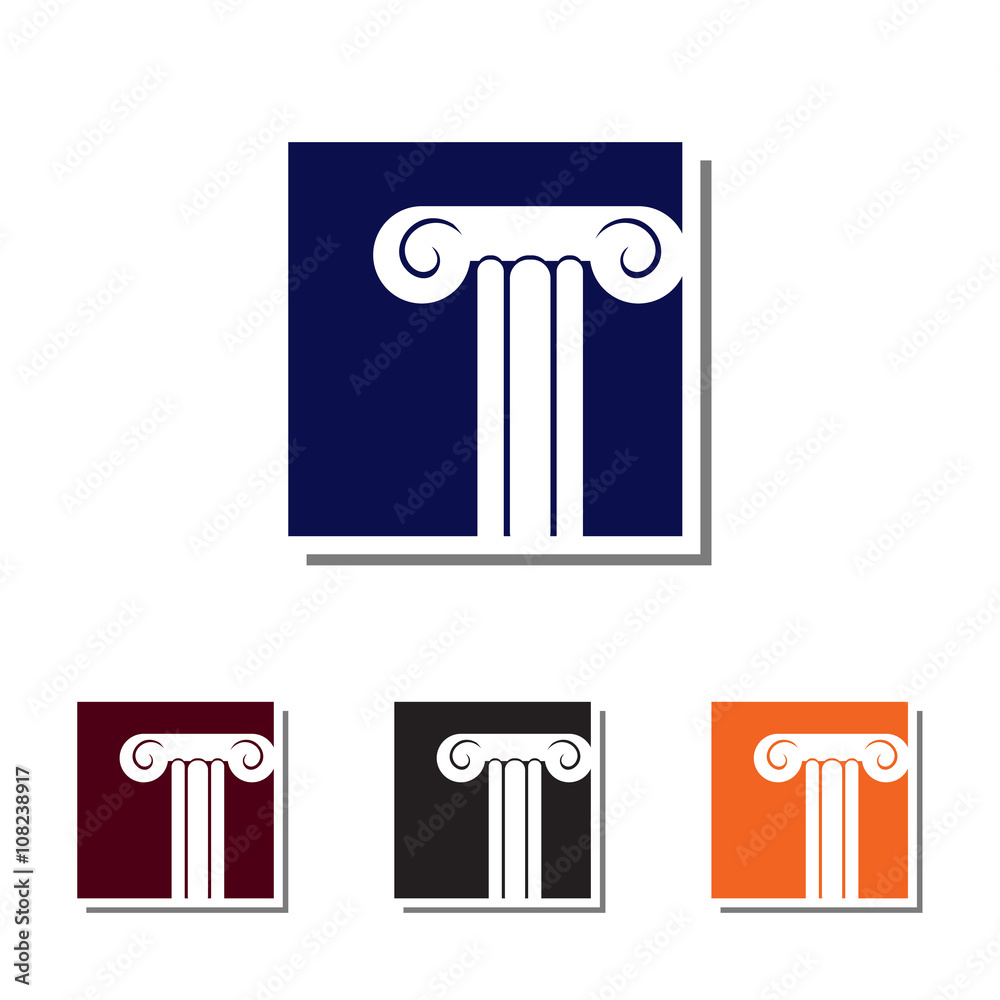 Square Strong Law Pillar Symbol Template