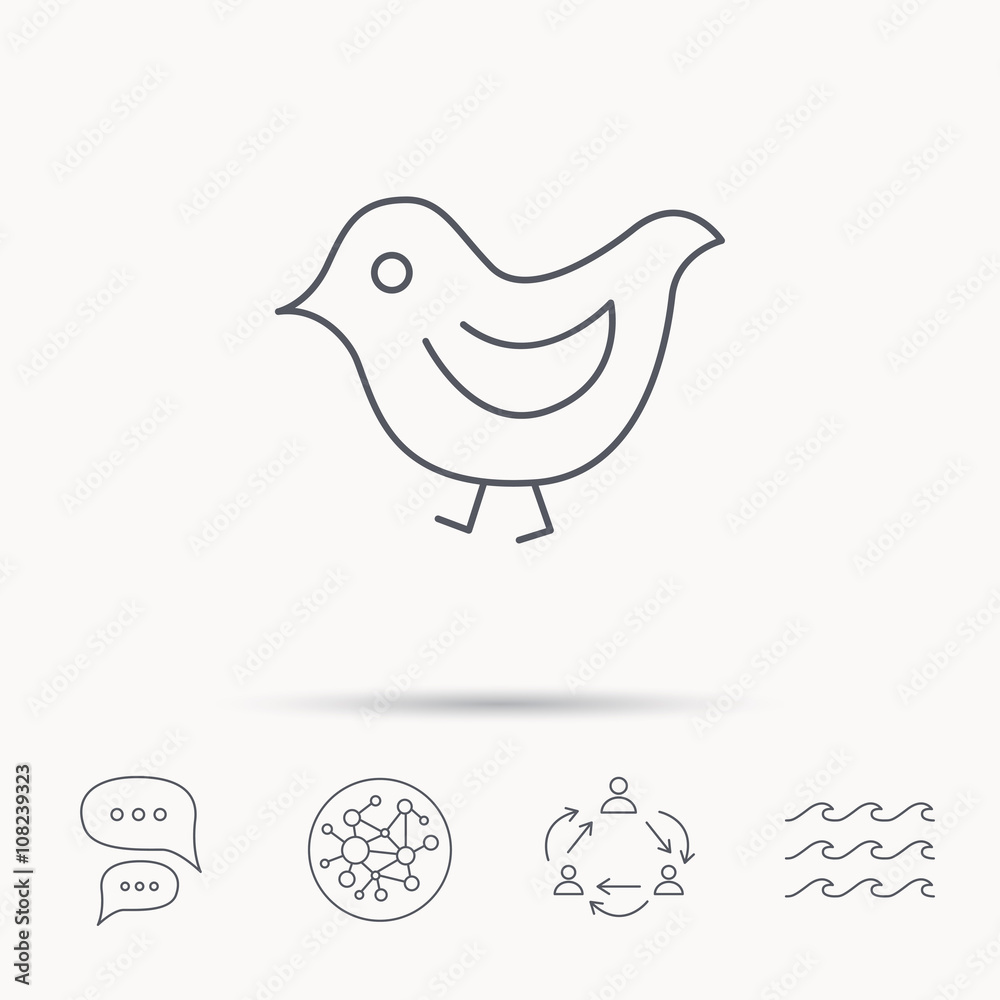 Bird icon. Chick with beak sign. Bird icon. Chick with beak sign.