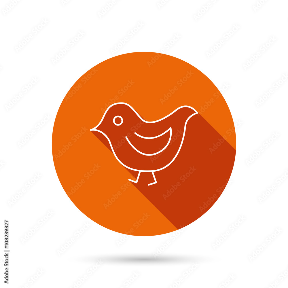 Bird icon. Chick with beak sign. Bird icon. Chick with beak sign.