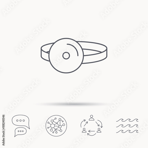 Medical mirror icon. ORL medicine sign.