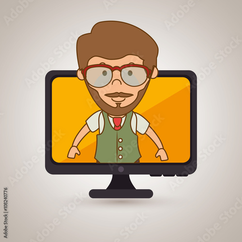 hipster style  design 