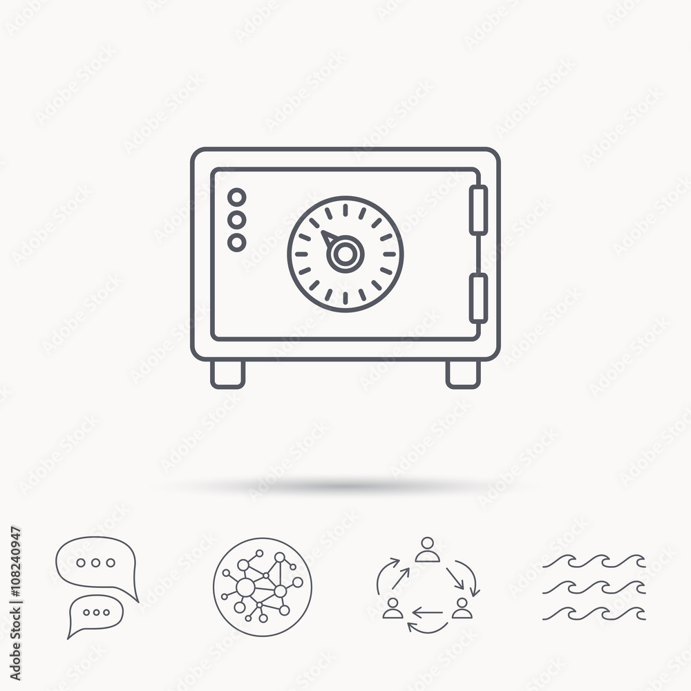 Safe icon. Money deposit sign. Safe icon. Money deposit sign.