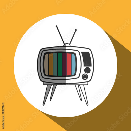 Television icon design, vector illustration