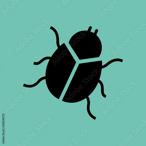 Fototapet bug icon design