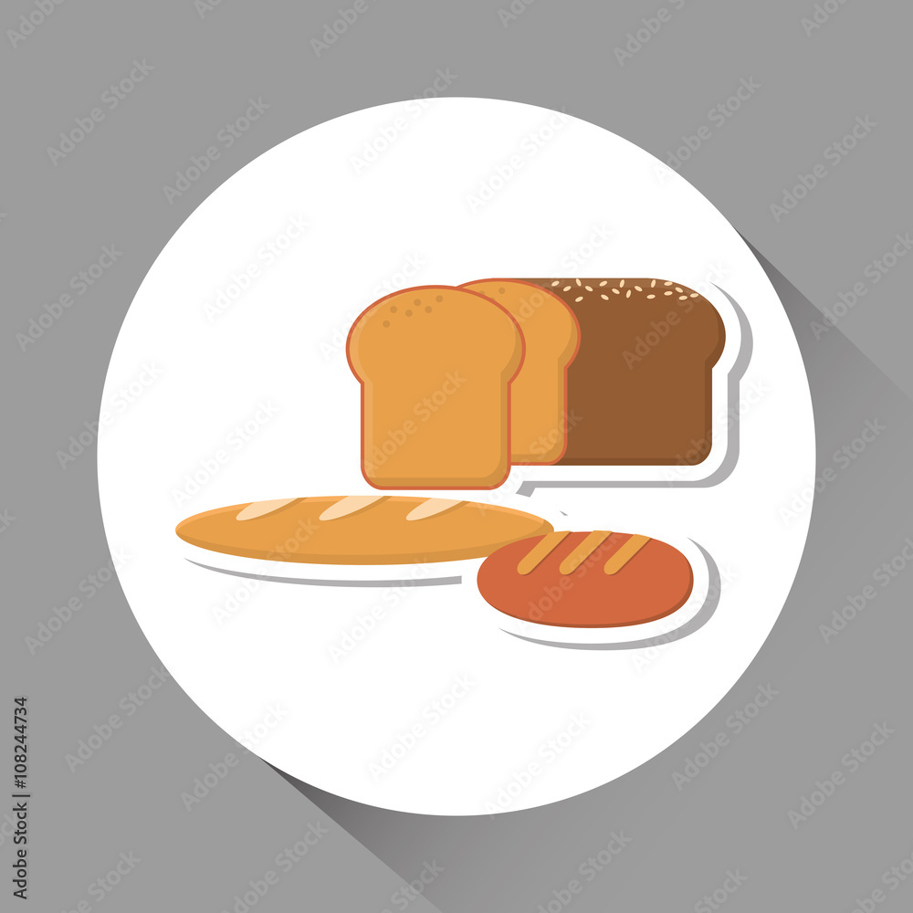 Bread icon design , vector illustration,