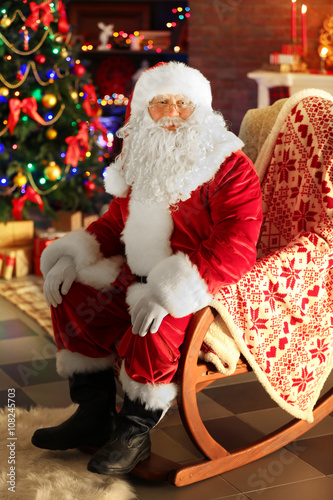 Santa Claus sitting in comf...