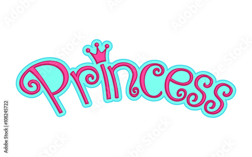 Pink Princess Crown text graphic