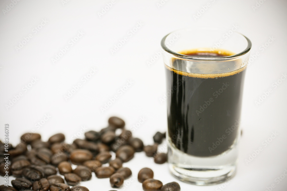 close up fresh coffee beans and isolated on white background , fresh material from market, healthy drink and international drink. close up fresh coffee beans and isolated on white background , fresh material from market, healthy drink and international drink.