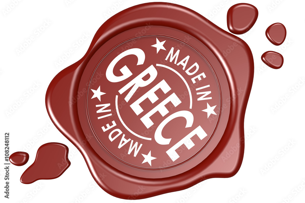 Made in Greece label seal isolated Made in Greece label seal isolated