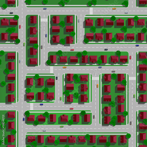 Top view of the city.