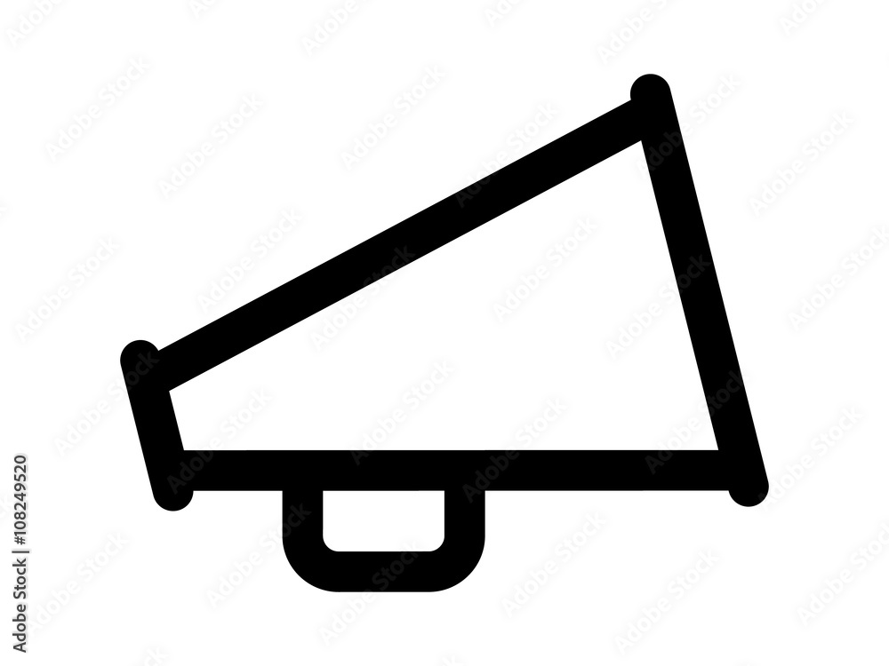 Megaphone loudspeaker line art icon for apps and websites Megaphone loudspeaker line art icon for apps and websites