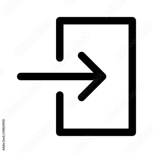 Account login / user login or sign in line art icon for apps and websites
