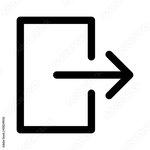 Account / user login or sign in line art icon for apps and websites