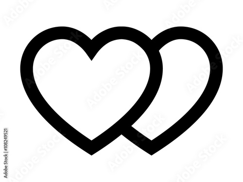 Love and marriage heart / matchmaking flat icon for dating apps and websites