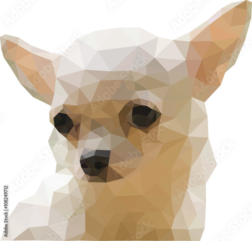 Chihuahua dog lowpoly animals art poster