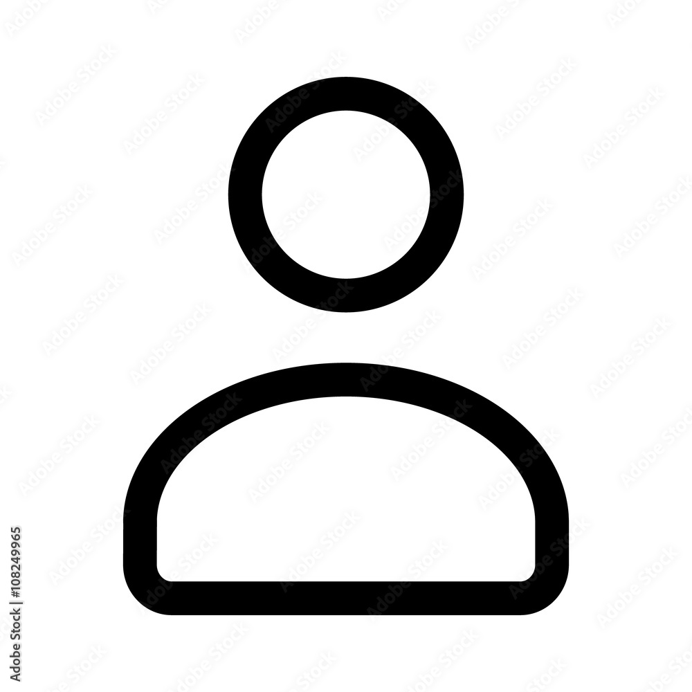 User account or user profile line art icon for apps and websites User account or user profile line art icon for apps and websites