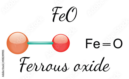 FeO ferrous oxide molecule
