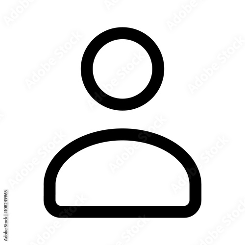 User account or user profile line art icon for apps and websites