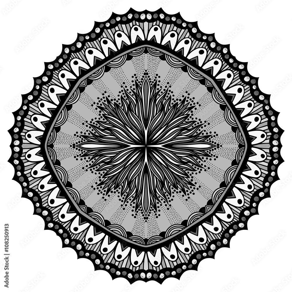 Mandala. Ethnic decorative elements.