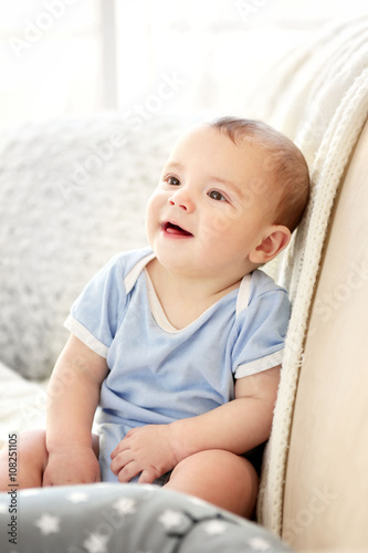 Little baby boy sitting on ...