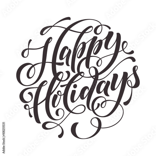Happy Holidays Text  for greeting card, invitation