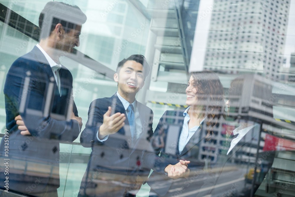 Group of business people have a discussion Group of business people have a discussion