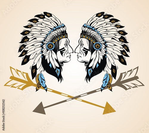 North American Indian chiefs  with arrows