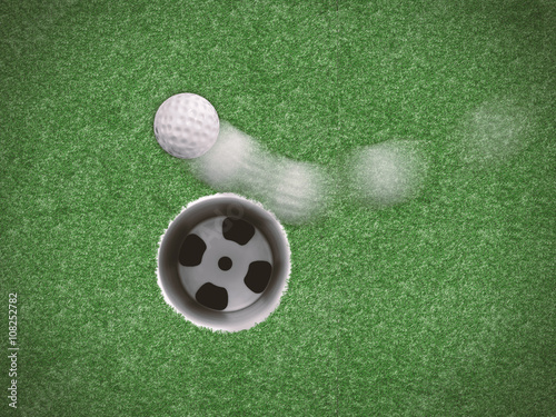 missed target golf ball