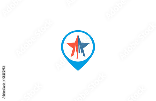 Free Download pin star vector logo - GFXLoad