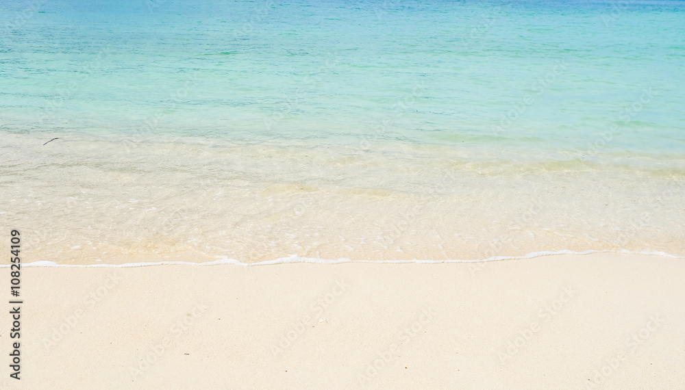 Beach and blue sea for background