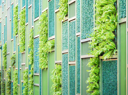 vertical decoration garden on the wall
