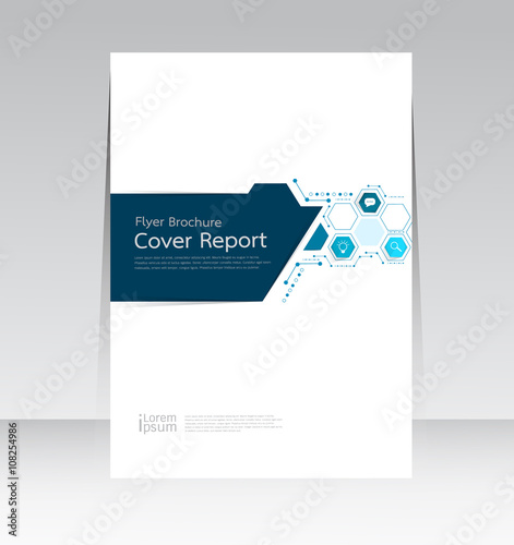 Vector design for Cover Report Annual Flyer Poster in A4 size