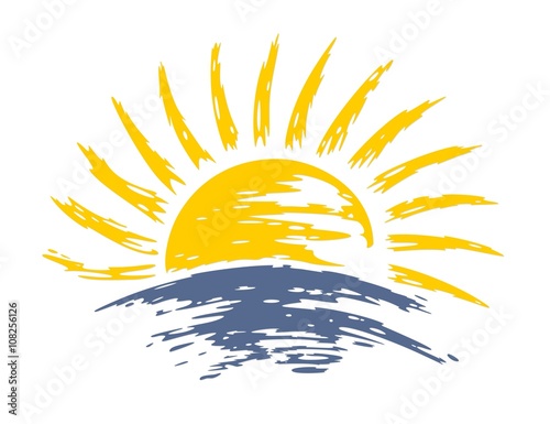 sun Dawn in the sea.
