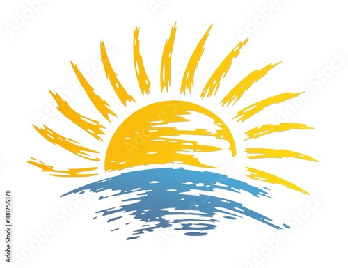 sun Dawn in the sea.
