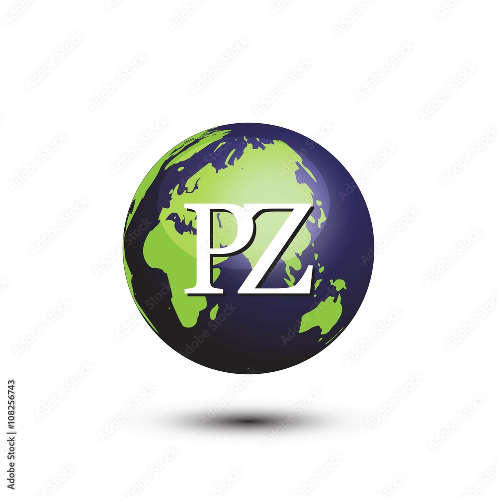 innitial letter globe logo vector innitial letter globe logo vector
