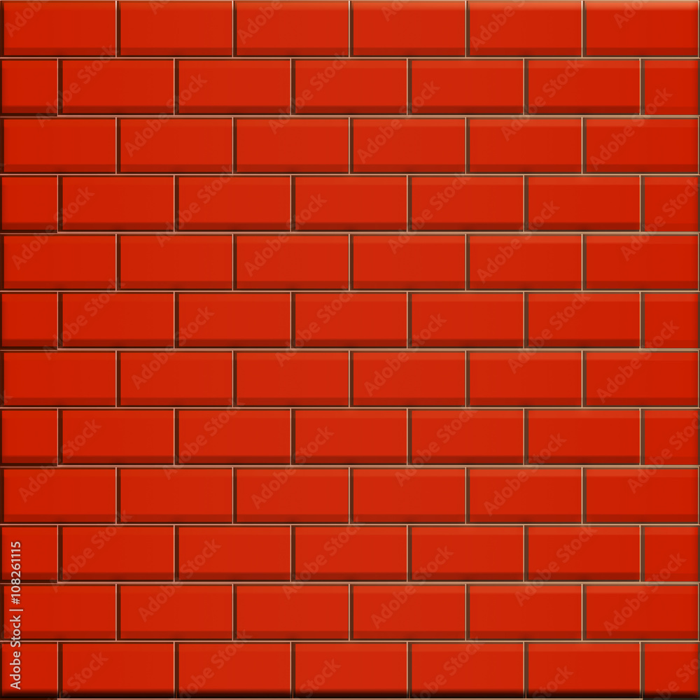 Red brick wall background. Stock Illustration | Adobe Stock