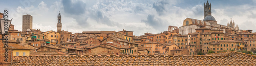 The medieval city of Siena in southern Tuscany, Italy