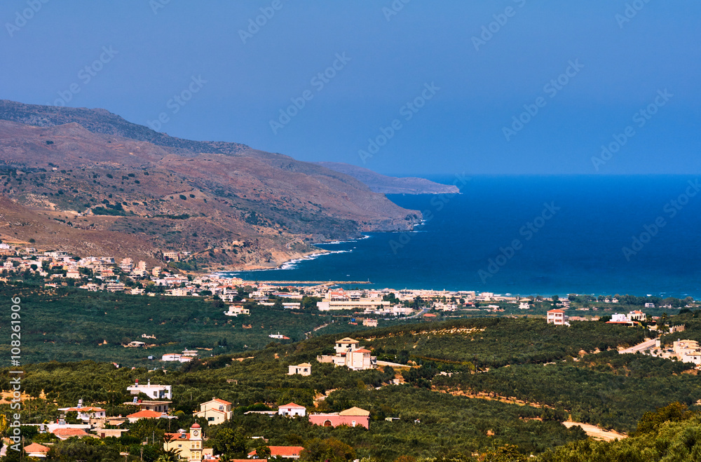 Mountain coast of the island Crete.