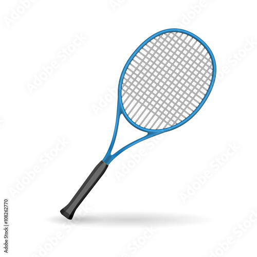 Racket tennis, sport racket. Tennis racket isolated on white background.