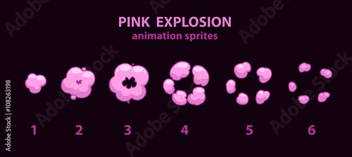 Explode effect animation sprites photo