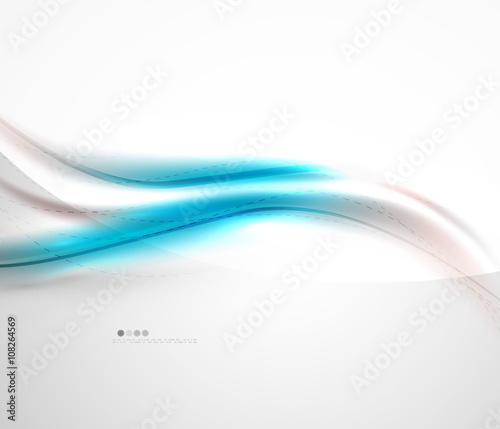 Blue glossy silk wave design template © antishock