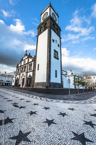 Ponta Delgada, Azores, Portugal - April 20, 2015:Tower of St. Se